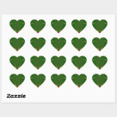 Groene Kroon Hart Sticker (Vel)