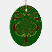 Groene Kroon Keramisch Ornament (Rechts)