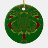 Groene Kroon Keramisch Ornament (Voorkant)