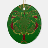 Groene Kroon Keramisch Ornament (Links)