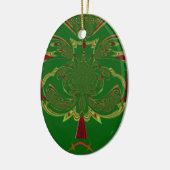 Groene Kroon Keramisch Ornament (Links)