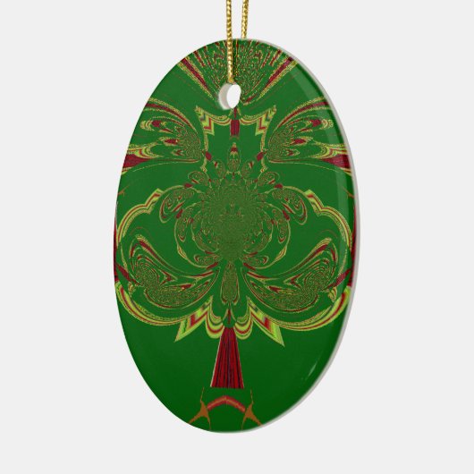 Groene Kroon Keramisch Ornament (Links)