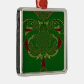 Groene Kroon Metalen Ornament (Rechts)