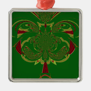 Groene Kroon Metalen Ornament