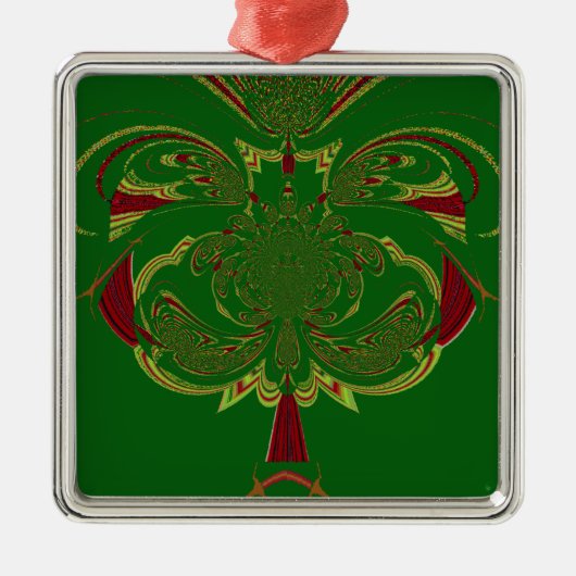 Groene Kroon Metalen Ornament (Voorkant)