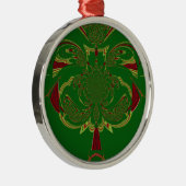 Groene Kroon Metalen Ornament (Rechts)
