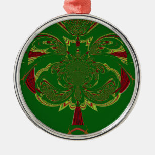 Groene Kroon Metalen Ornament