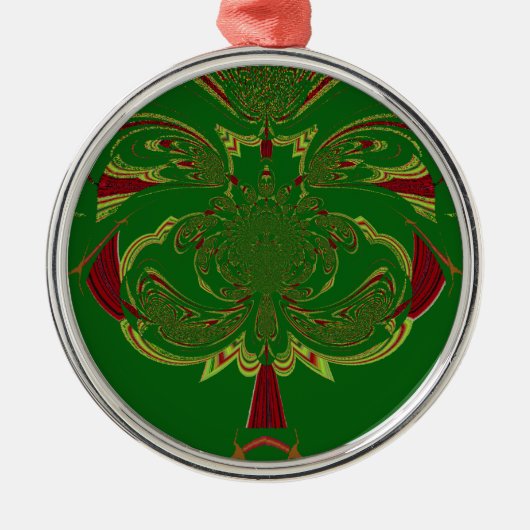 Groene Kroon Metalen Ornament (Voorkant)