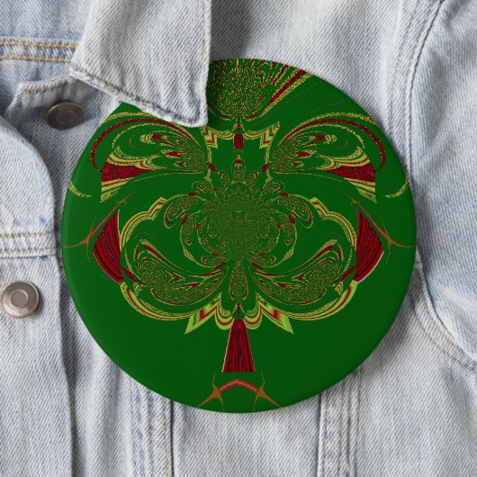 Groene Kroon Ronde Button 6,0 Cm (In situ)