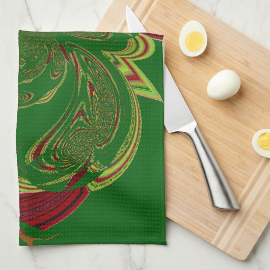 Groene Kroon Theedoek (Quarter Fold)