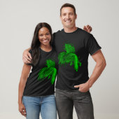 Groene Kroonstaart Siamese Kiemvis T-shirt (Unisex)