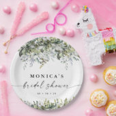 Groene Kruiden Bruidsfeest Papieren Bord (Feest)