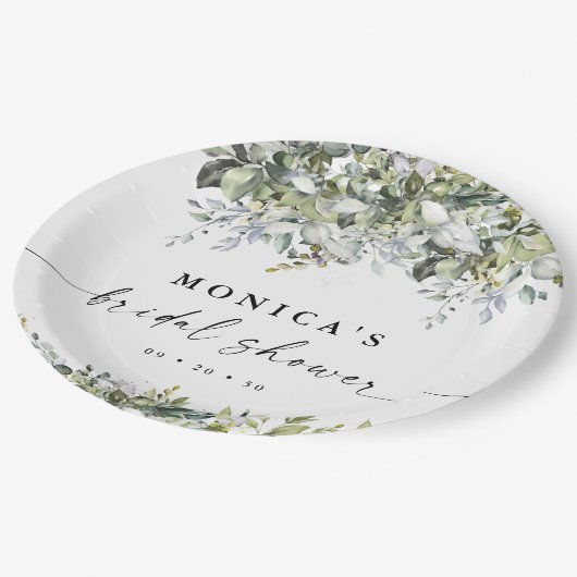 Groene Kruiden Bruidsfeest Papieren Bord (Gekanteld)