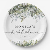 Groene Kruiden Bruidsfeest Papieren Bord (Voorkant)
