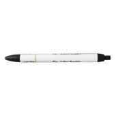 Groene Kruiden Gouden Staf van Asclepius Medisch Zwarte Inkt Pen (Voorkant)