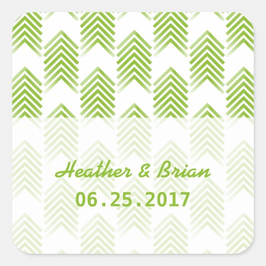 Groene kruidenkruiden weddenschappen vierkante sticker (Voorkant)
