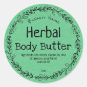 Groene kruidenlabels ronde sticker (Voorkant)