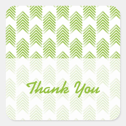 Groene kruidenpijlen Dank je Stickers (Voorkant)