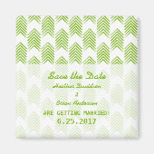 Groene kruidenrijen sparen de Magnet van de Datum (Voorkant)