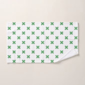 Groene kruisstiften op wit bad handdoek (Handdoek)