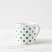 Groene kruisstiften op wit espresso kop (Voorkant rechts)