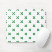 Groene kruisstiften op wit muismat (Met muis)