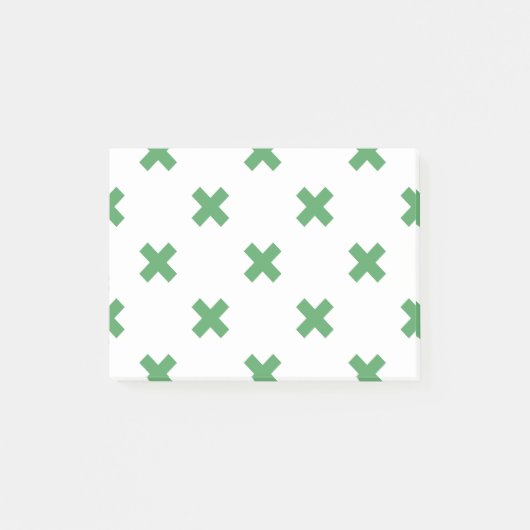 Groene kruisstiften op wit post-it® notes (Voorkant)