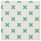 Groene kruisstiften op wit stof (Swatch)
