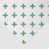 Groene kruisstiften op wit tissuepapier (Detail)