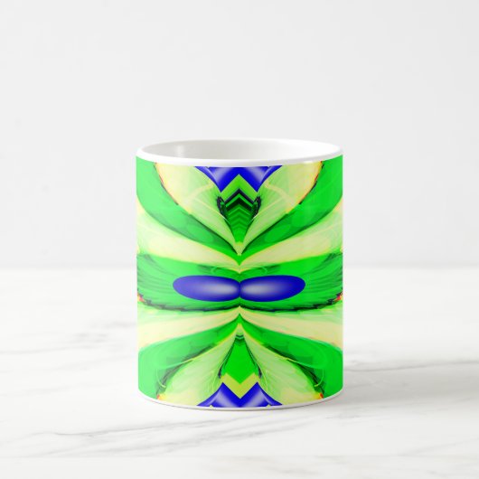 Groene kunst koffiemok (Center)