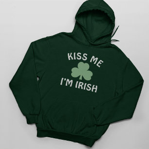 Groene Kus Me Ik ben Iers St Patricks Dag Hoodie