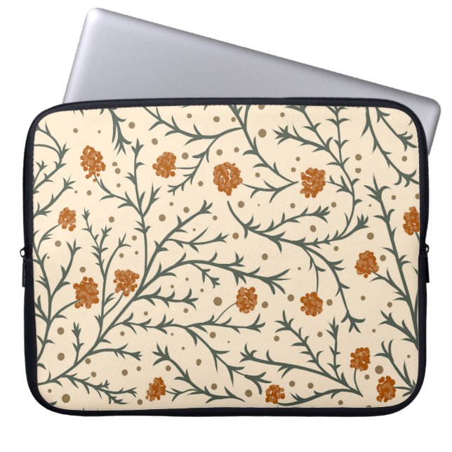 Groene kussen onder de mistletoe hart laptop sleeve (Voorkant)