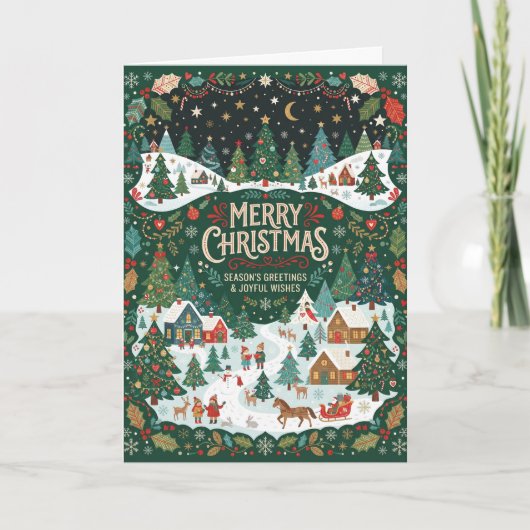 Groene Kust Kerst Dorp Kaart (Voorkant)