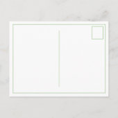 Groene Kust Palmetto Palm Monogram Briefkaart (Achterkant)