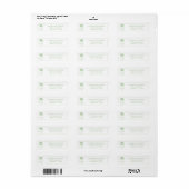 Groene Kust Palmetto Palm Monogram Etiket (Full Sheet)