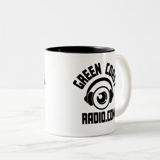 Groene Kust Radio Koffie Mok (Voorkant rechts)