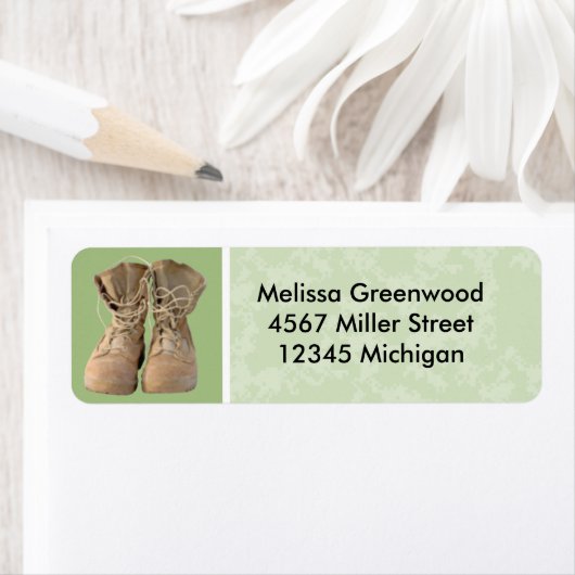Groene laarzen etiket (Insitu)