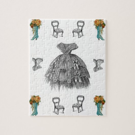  groene laarzen puzzel haar legpuzzel (Verticaal)