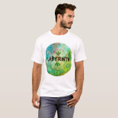 Groene Labyrint aanpasbare tekst ronmandala T-shirt (Voorkant volledig)