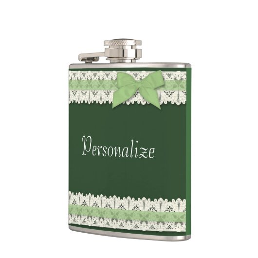 groene lace-lintboegkolf heupfles (Links)