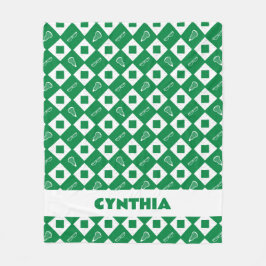 Groene Lacrosse Argyle Patroon Fleece Deken