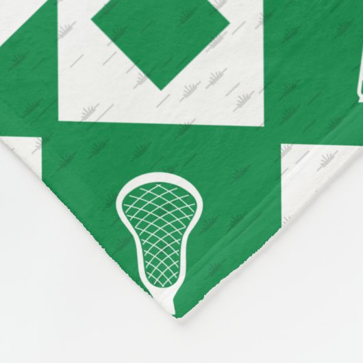 Groene Lacrosse Argyle Patroon Fleece Deken (Hoek)