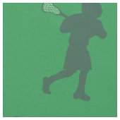 Groene lacrosse silhouettes stof (Close Up)