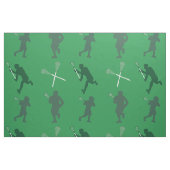 Groene lacrosse silhouettes stof (Fat Quarter)