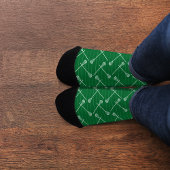 Groene Lacrosse White Sticks Patterned Socks Sokken