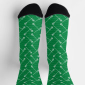 Groene Lacrosse White Sticks Patterned Socks Sokken (Top)