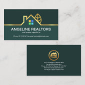 Groene Lagen Gold Home Landscape Border Realtor Visitekaartje (Voorkant / Achterkant)