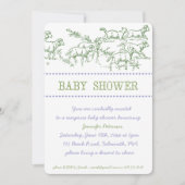 Groene Lamb Baby shower Uitnodiging - unisex (Voorkant)