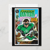 Groene lampions vliegen briefkaart (Voorkant / Achterkant)