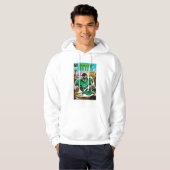 Groene lampions vliegen hoodie (Voorkant volledig)